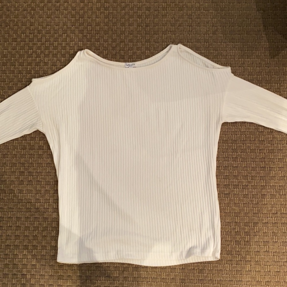 Long sleeve top with “cold shoulder”